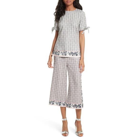 Ted Baker London Kalid Wide Leg Ankle Pants Size 4 - Picture 1 of 13